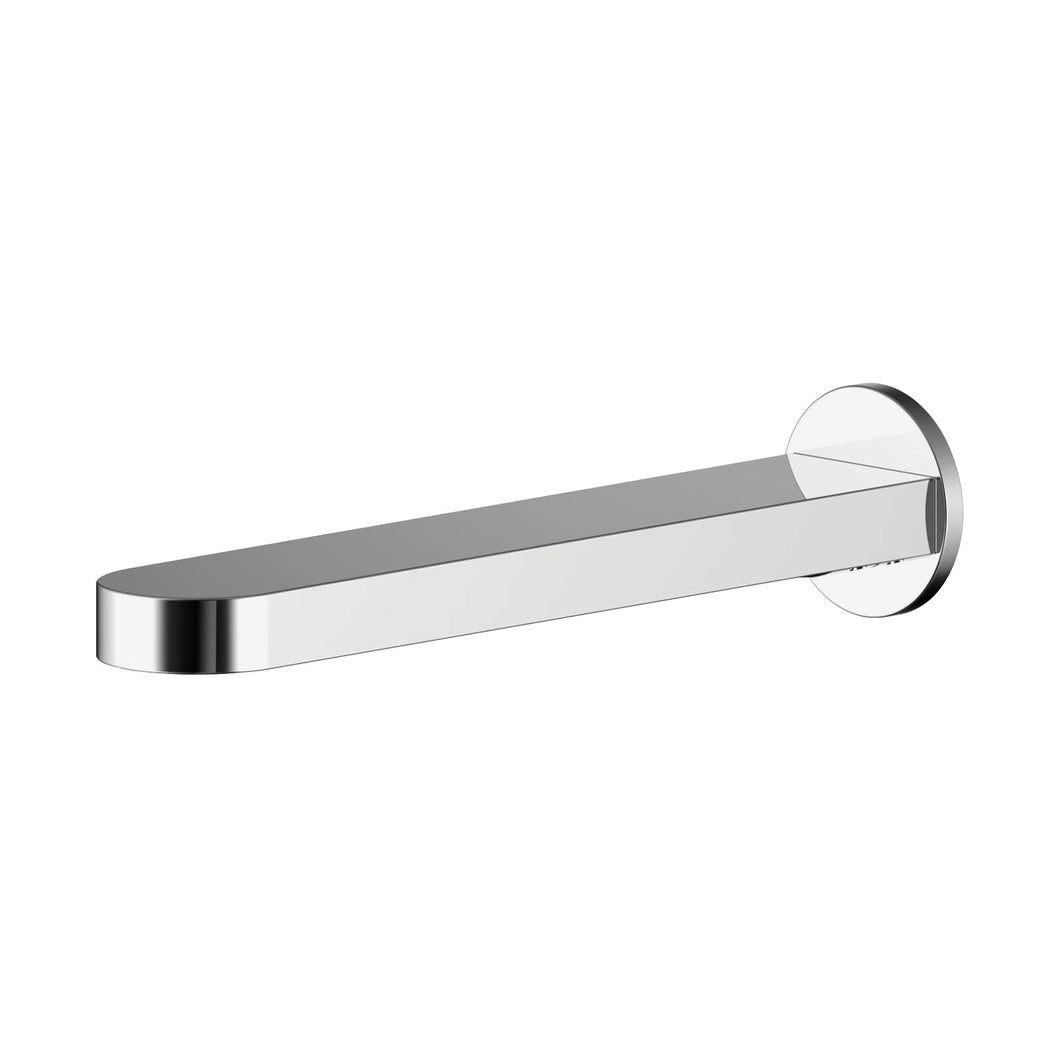 Nuie Arvan Bath Spout Contemporary Chrome Brass 45x45x205mm - JJ Building Materials