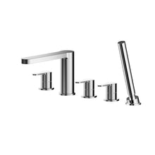 Nuie Arvan Deck Mounted 5 Tap Hole Bath Shower Mixer Contemporary Chrome Brass,brass ABS 230x535x225mm - JJ Building Materials