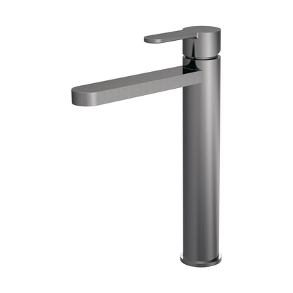 Nuie Arvan High-rise Mono Basin Mixer (no Waste) Contemporary Brushed Pewter Brass,plastic 290x52x187mm - JJ Building Materials