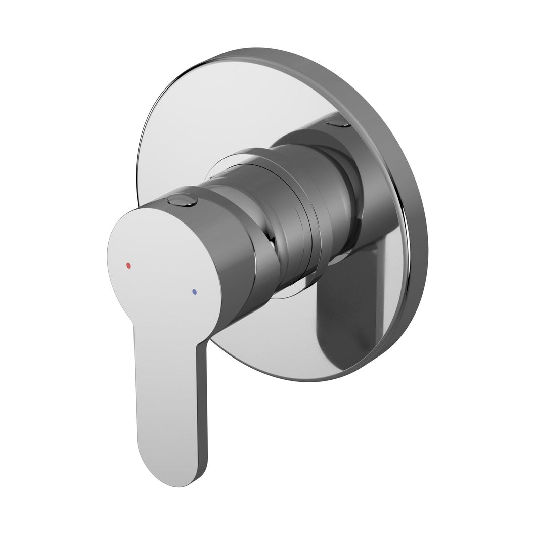 Nuie Arvan Manual Shower Valve Contemporary Chrome Brass ABS 110x110x113mm - JJ Building Materials