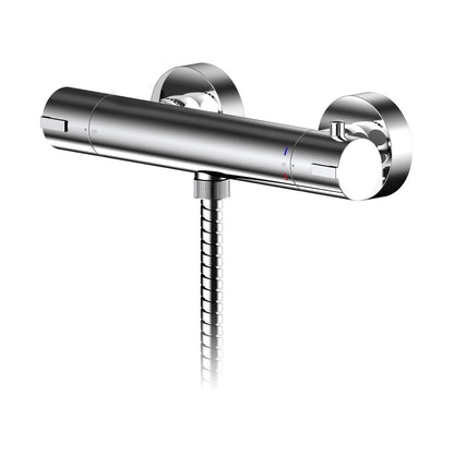 Nuie Arvan Thermostatic Bar Valve Contemporary Chrome Brass ABS 55x275x72mm - JJ Building Materials