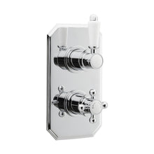 Nuie Ascott Twin Thermostatic Shower Valve Traditional Chrome Brass ABS 210x120x135mm - JJ Building Materials