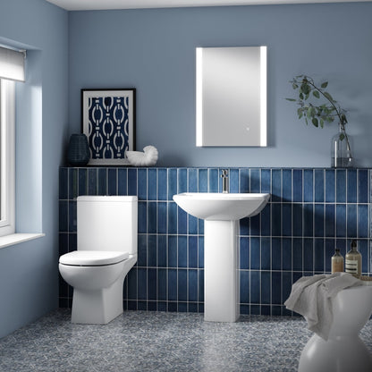 Nuie Asselby Close Coupled Wc Contemporary White Vitreous China 810x410x670mm - JJ Building Materials