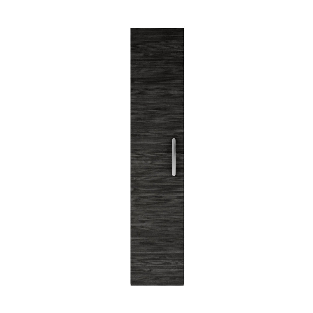 Nuie Athena 300mm Tall Unit (1 Door) Contemporary Charcoal Black MFC Textured Woodgrain 1433x300x235mm - JJ Building Materials