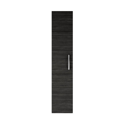 Nuie Athena 300mm Tall Unit (1 Door) Contemporary Charcoal Black MFC Textured Woodgrain 1433x300x235mm - JJ Building Materials