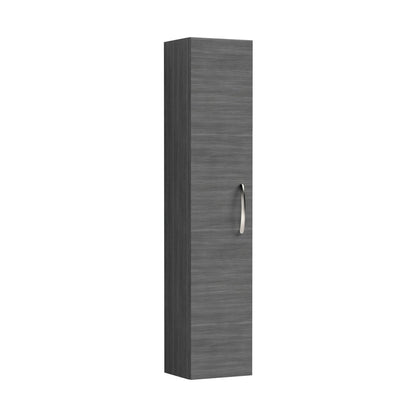 Nuie Athena 300mm Tall Unit (1 Door) Contemporary Graphite Grey Woodgrain MFC Textured Woodgrain 1433x300x235mm - JJ Building Materials
