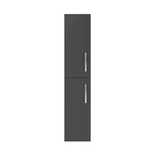 Nuie Athena 300mm Tall Unit (2 Door) Contemporary Gloss Grey MFC Painted Gloss 1433x300x235mm - JJ Building Materials
