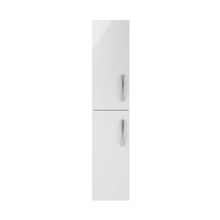Nuie Athena 300mm Tall Unit (2 Door) Contemporary Gloss White MFC Painted Gloss 1433x300x235mm - JJ Building Materials