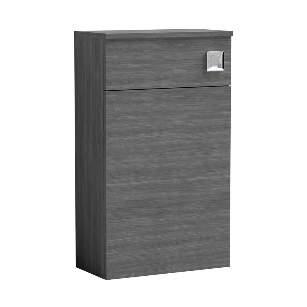 Nuie Athena 500mm Wc Unit Contemporary Anthracite Woodgrain MFC Textured Woodgrain 853x500x235mm - JJ Building Materials
