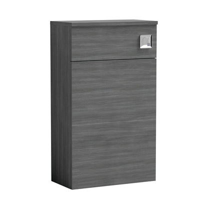 Nuie Athena 500mm Wc Unit Contemporary Anthracite Woodgrain MFC Textured Woodgrain 853x500x235mm - JJ Building Materials