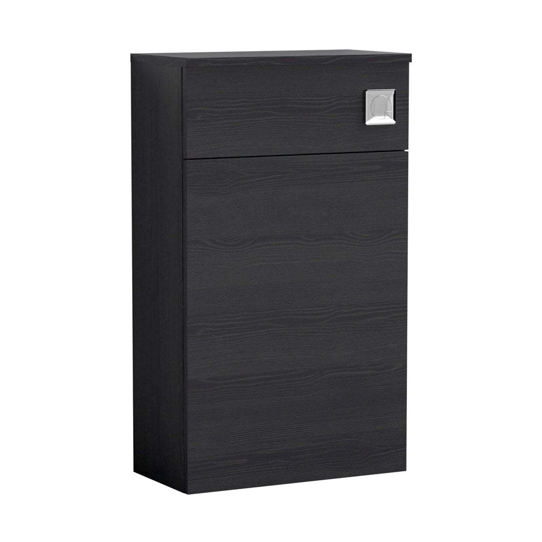 Nuie Athena 500mm Wc Unit Contemporary Charcoal Black MFC Textured Woodgrain 853x500x235mm - JJ Building Materials