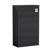 Nuie Athena 500mm Wc Unit Contemporary Charcoal Black MFC Textured Woodgrain 853x500x235mm - JJ Building Materials