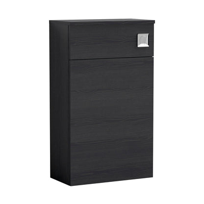 Nuie Athena 500mm Wc Unit Contemporary Charcoal Black MFC Textured Woodgrain 853x500x235mm - JJ Building Materials