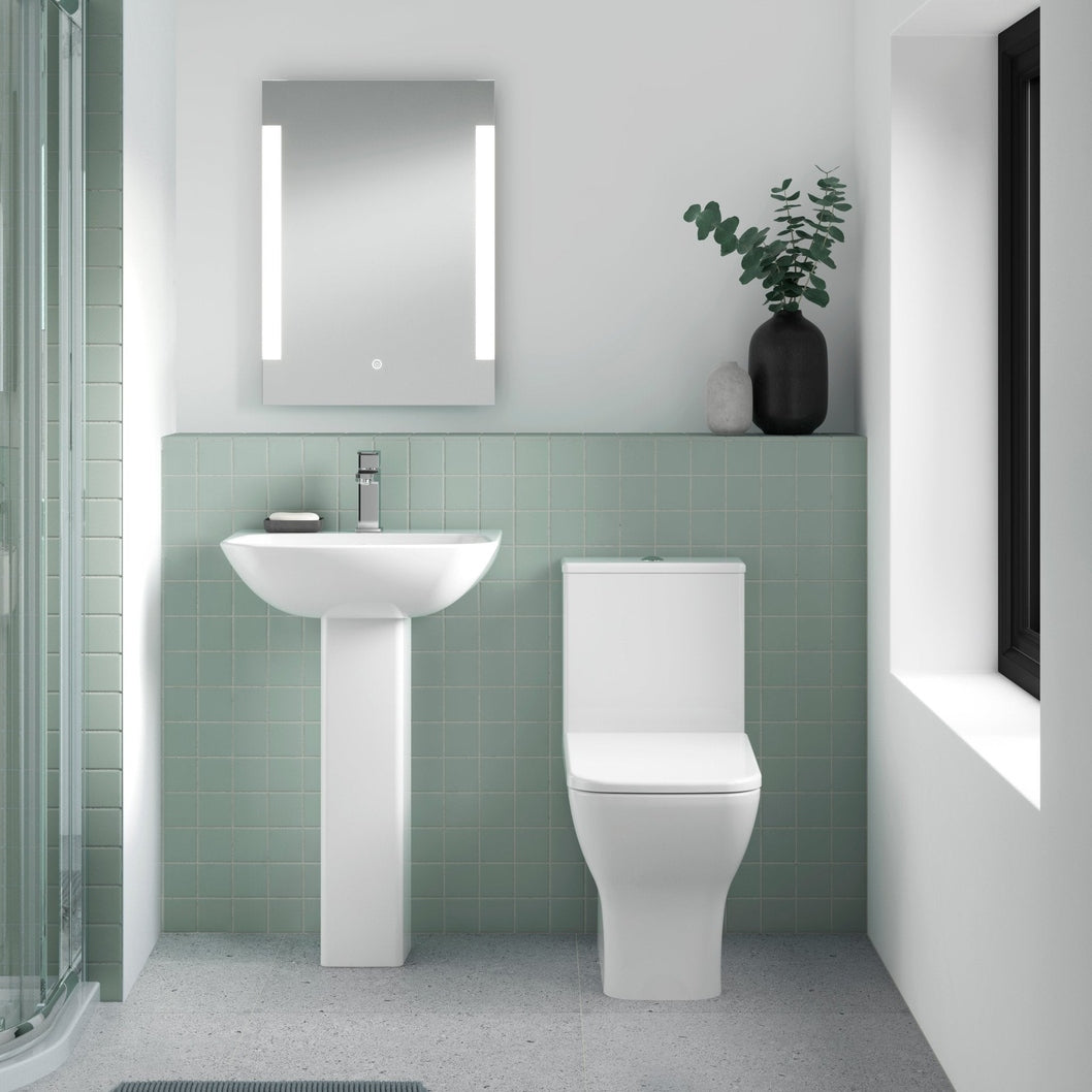 Nuie Ava Pan, Cistern & Seat Contemporary White Vitreous China 790x375x612mm - JJ Building Materials