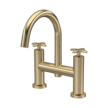 Nuie Aztec Bath Filler Contemporary Brushed Brass Brass 319x230x50mm - JJ Building Materials