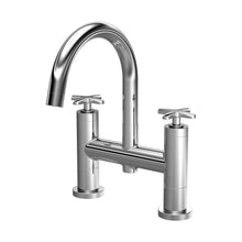 Nuie Aztec Bath Filler Contemporary Chrome Brass 319x230x50mm - JJ Building Materials