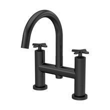 Nuie Aztec Bath Filler Contemporary Matt Black Brass 319x230x50mm - JJ Building Materials
