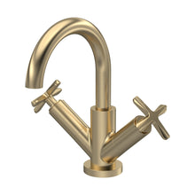 Nuie Aztec Mono Basin Mixer Contemporary Brushed Brass Brass 217x230x175mm - JJ Building Materials