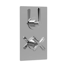 Nuie Aztec Twin Thermostatic Shower Valve Contemporary Chrome Brass ABS 215x120x138mm - JJ Building Materials