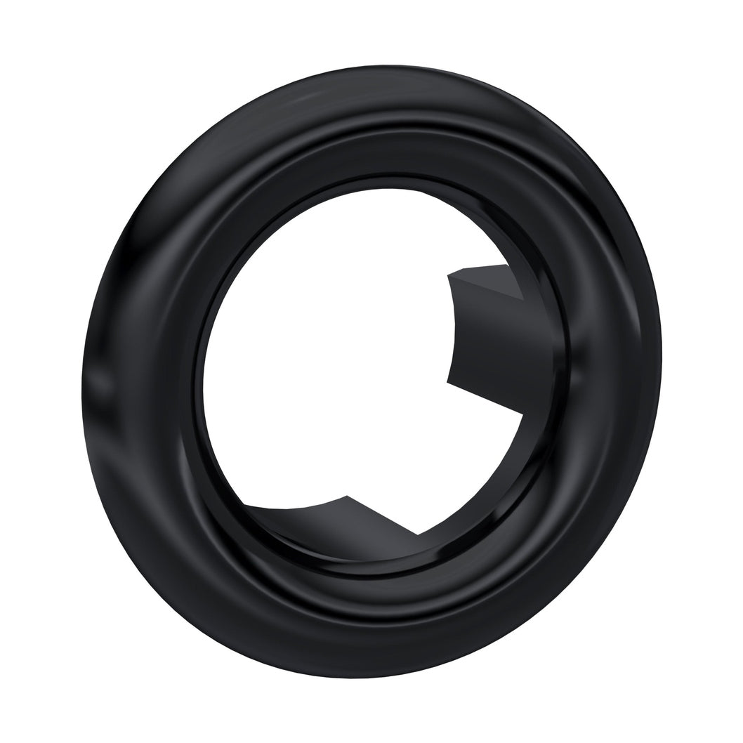 Nuie Basin Accessories Black Overflow Cover Contemporary ABS 30.5x30.5x15mm - JJ Building Materials