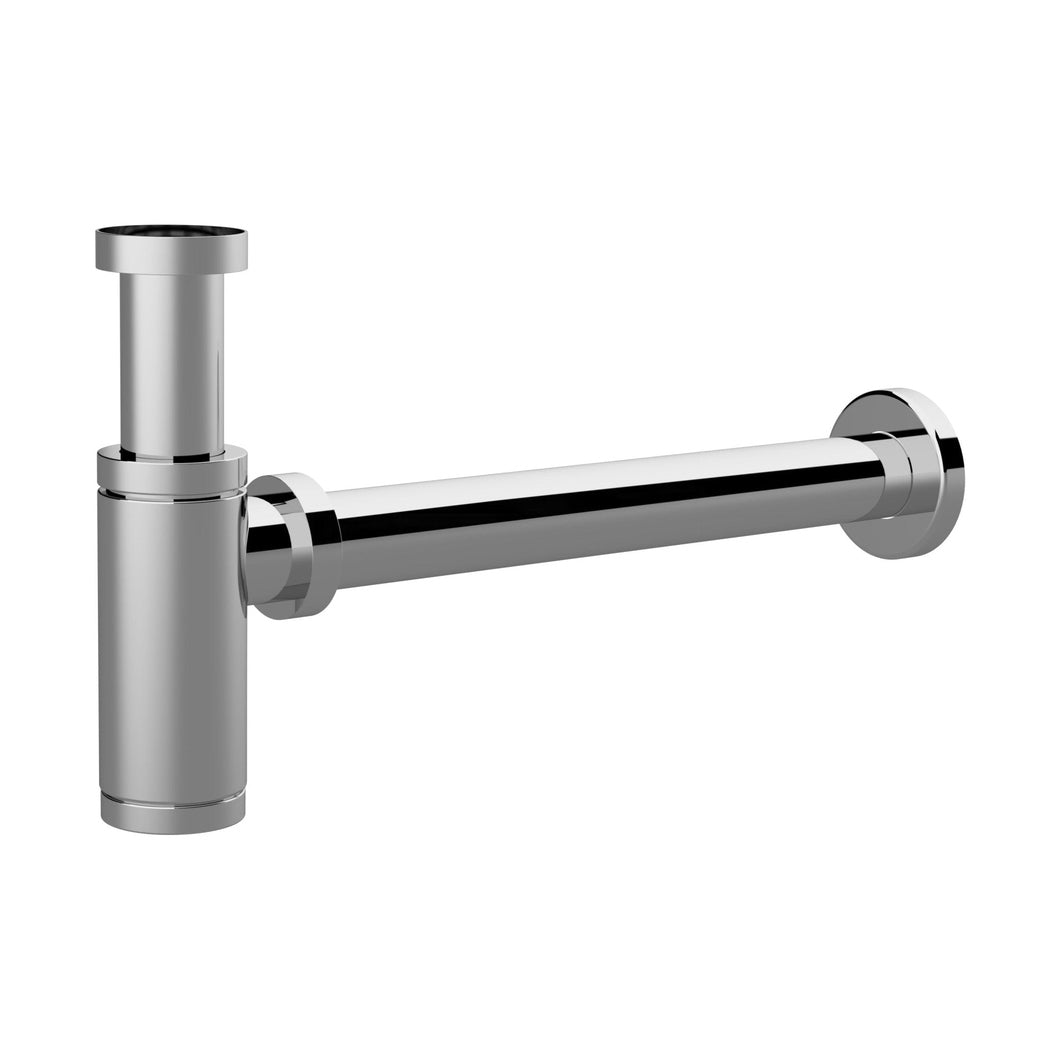 Nuie Basin Accessories Bottle Trap Contemporary Chrome Brass 115x70x51mm - JJ Building Materials