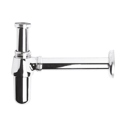 Nuie Basin Accessories Bottle Trap Contemporary Chrome Brass 263x77x77mm - JJ Building Materials