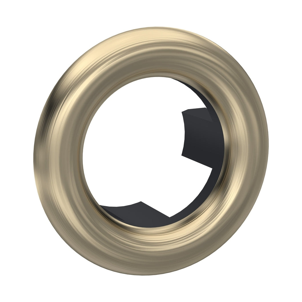 Nuie Basin Accessories Brushed Brass Overflow Cover Contemporary ABS 30.5x30.5x15mm - JJ Building Materials
