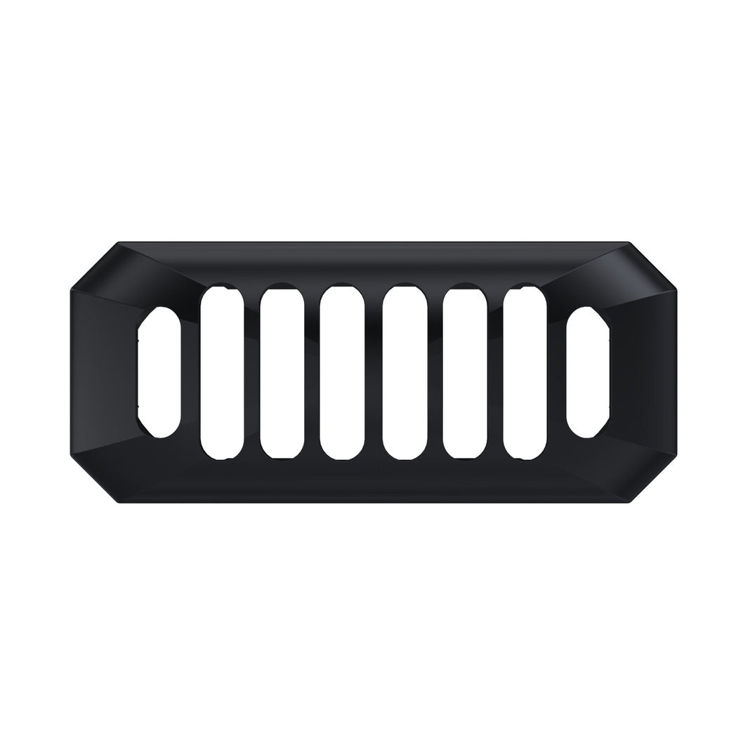 Nuie Basin Accessories Carlton Black Overflow Cover Contemporary Brass ABS 26x50x10mm - JJ Building Materials