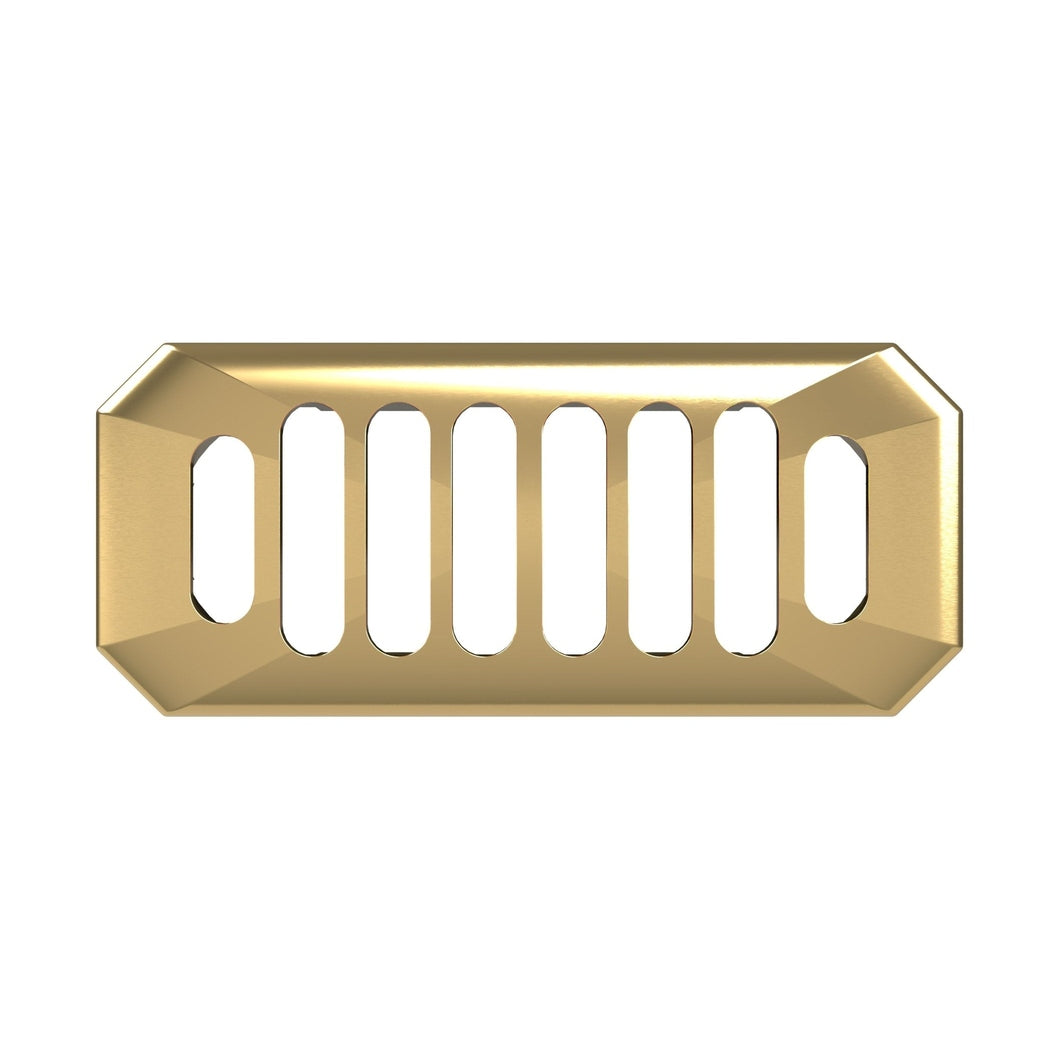Nuie Basin Accessories Carlton Brushed Brass Overflow Cover Contemporary Brass ABS 26x50x10mm - JJ Building Materials