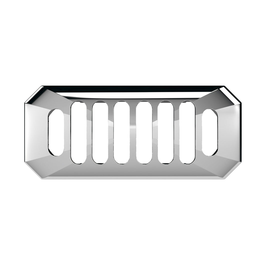 Nuie Basin Accessories Carlton Chrome Overflow Cover Contemporary Brass ABS 26x50x10mm - JJ Building Materials