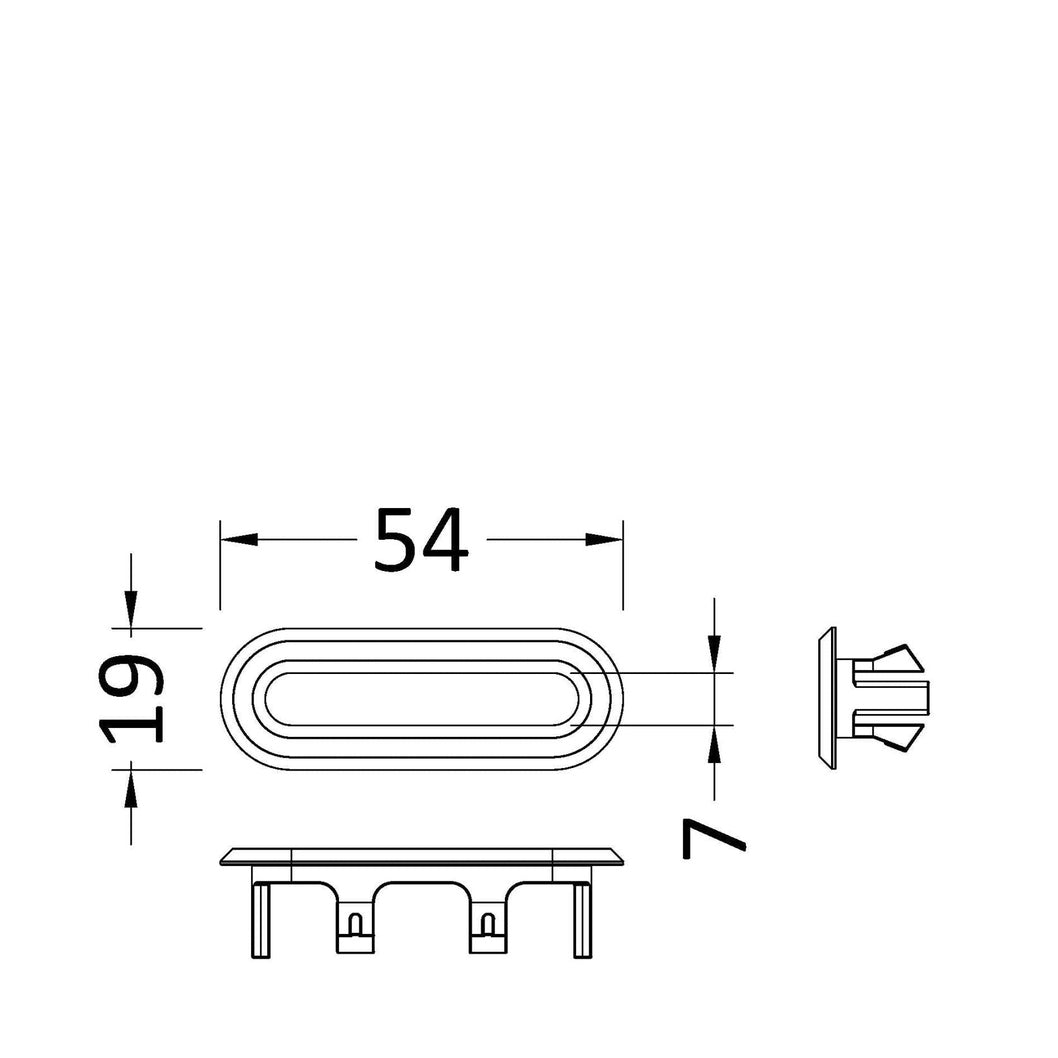 Nuie Basin Accessories Oval Brushed Brass Overflow Cover Contemporary ABS 26x50x10mm - JJ Building Materials