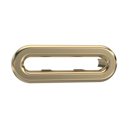 Nuie Basin Accessories Oval Brushed Brass Overflow Cover Contemporary ABS 26x50x10mm - JJ Building Materials