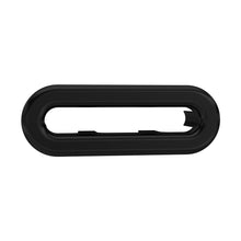 Nuie Basin Accessories Oval Matt Black Overflow Cover Contemporary ABS 26x50x10mm - JJ Building Materials
