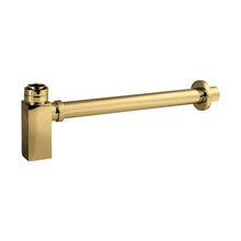 Nuie Basin Accessories Square Bottle Trap & Extention Tube Contemporary Brushed Brass Brass 182x70x70mm - JJ Building Materials