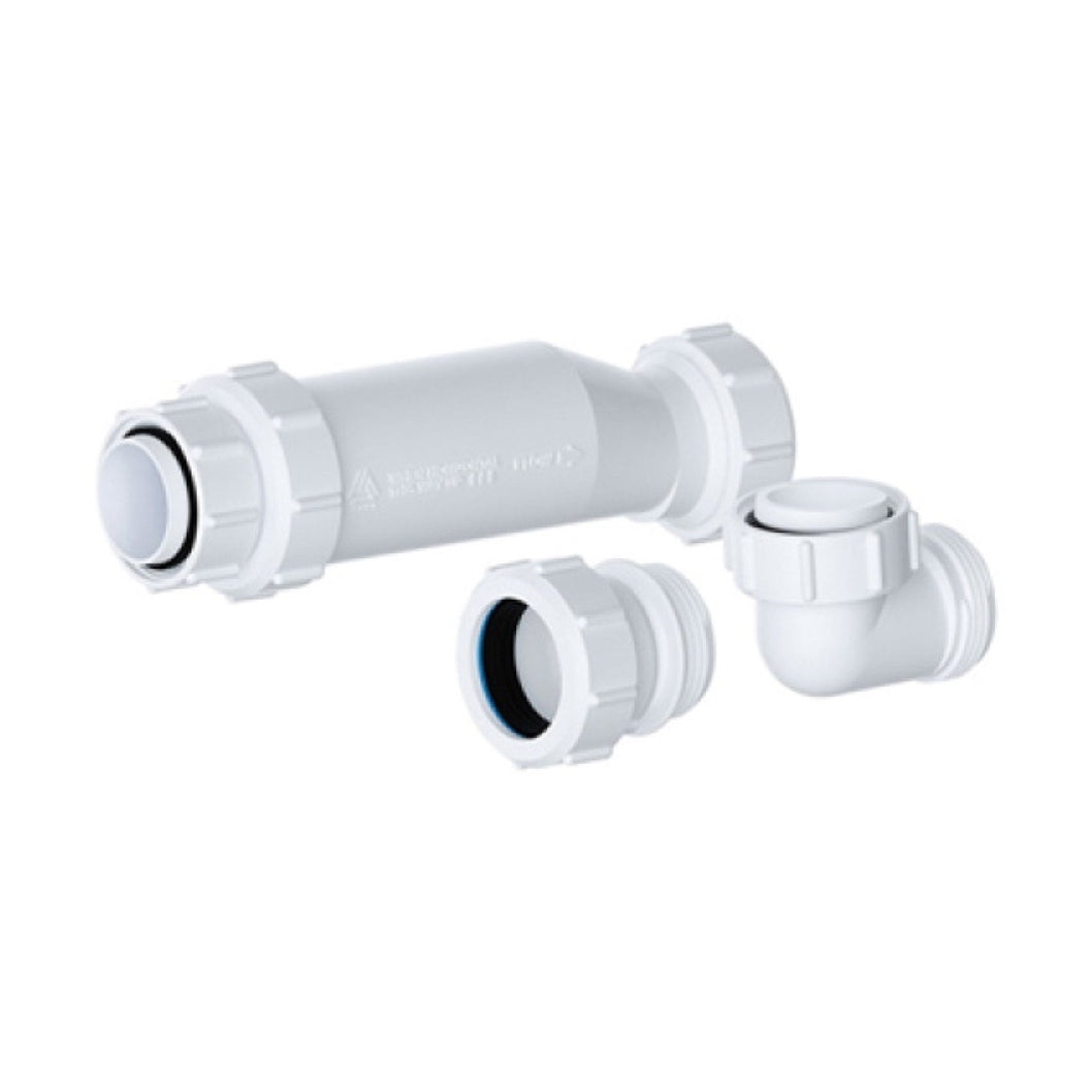 Nuie Basin Accessories Waste Trap For Furniture Basins Contemporary White Polypropylene - JJ Building Materials