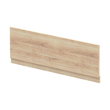 Nuie Bath Panels 1700mm Bath Front Panel Contemporary Bleached Oak MFC Textured Woodgrain 560x1695x36mm - JJ Building Materials