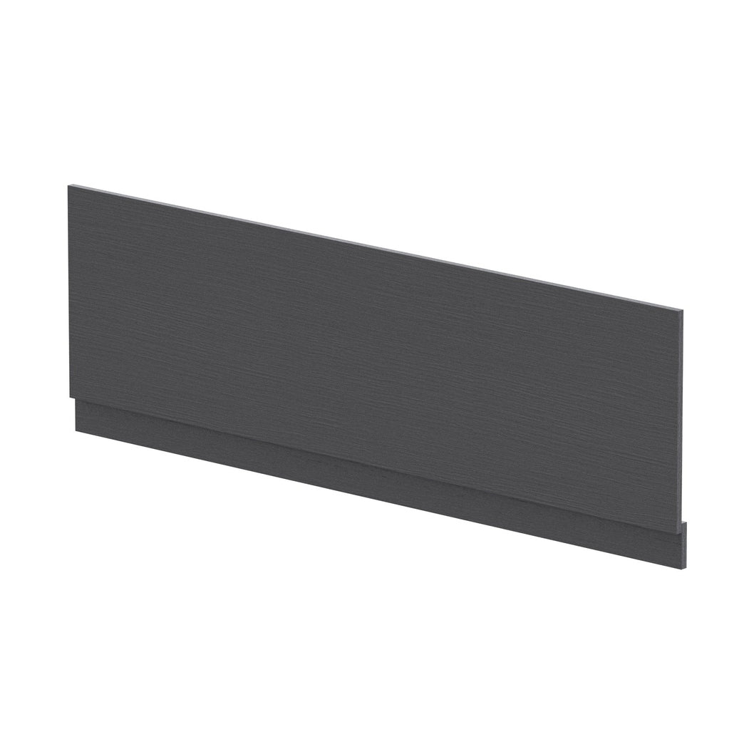 Nuie Bath Panels 1700mm Bath Front Panel Contemporary Graphite Grey Woodgrain MFC Textured Woodgrain 560x1695x36mm - JJ Building Materials
