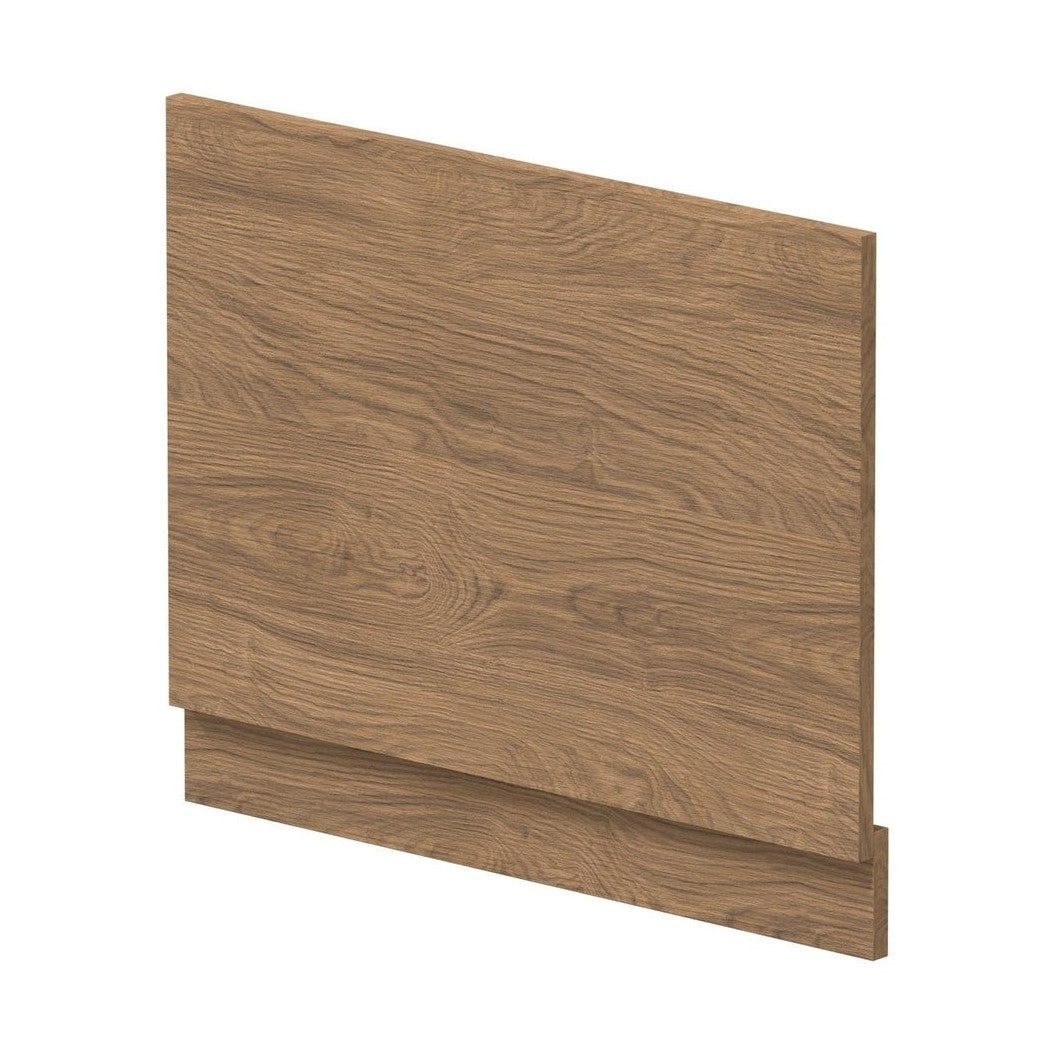 Nuie Bath Panels 700mm Bath End Panel Contemporary Antique Oak MFC Textured Woodgrain 560x680x36mm - JJ Building Materials