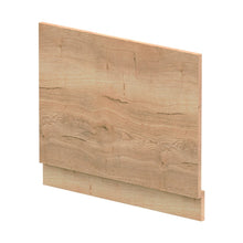 Nuie Bath Panels 700mm Bath End Panel & Plinth Contemporary Autumn Oak MFC Textured Woodgrain 560x680x36mm - JJ Building Materials