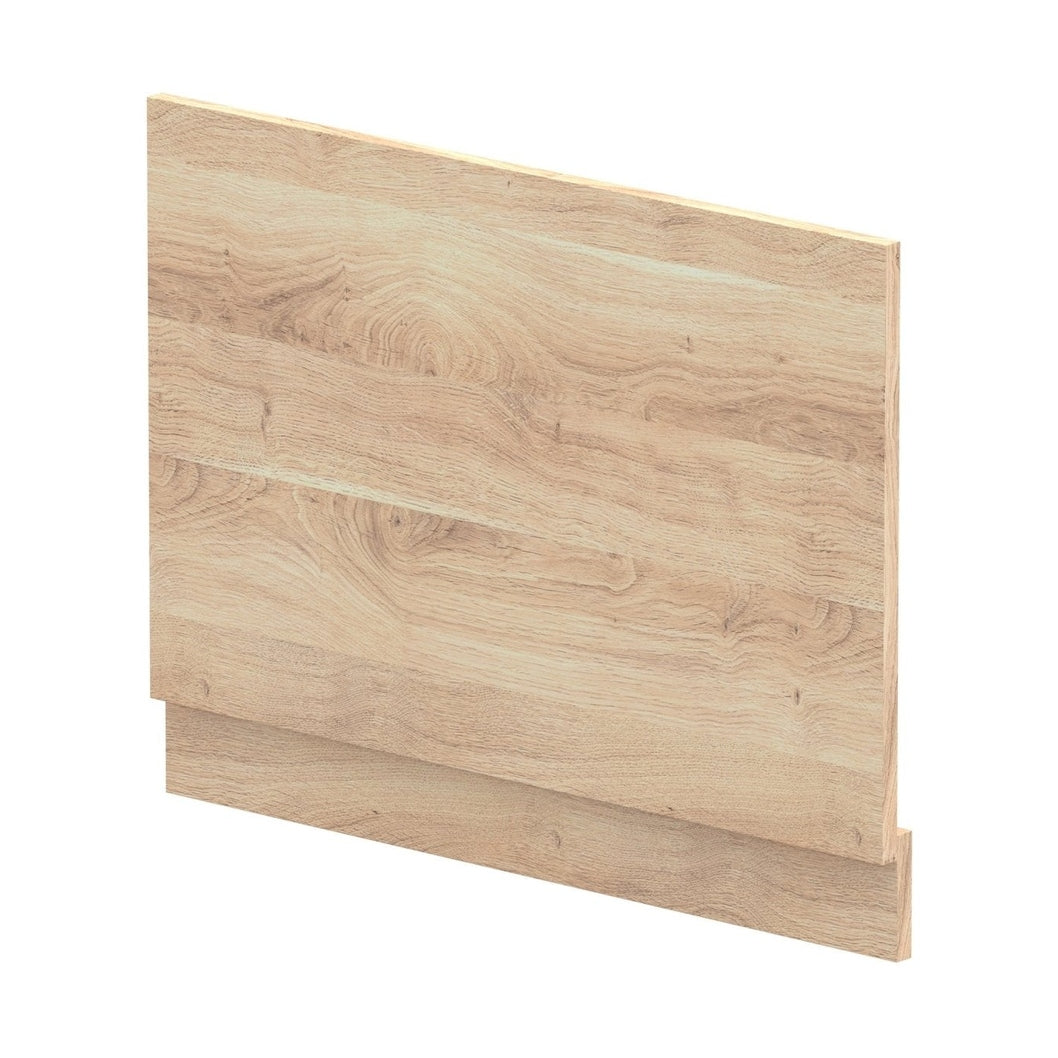 Nuie Bath Panels 750mm Bath End Panel Contemporary Bleached Oak MFC Textured Woodgrain 560x730x36mm - JJ Building Materials