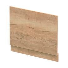 Nuie Bath Panels 750mm Bath End Panel & Plinth Contemporary Autumn Oak MFC Textured Woodgrain 560x730x36mm - JJ Building Materials
