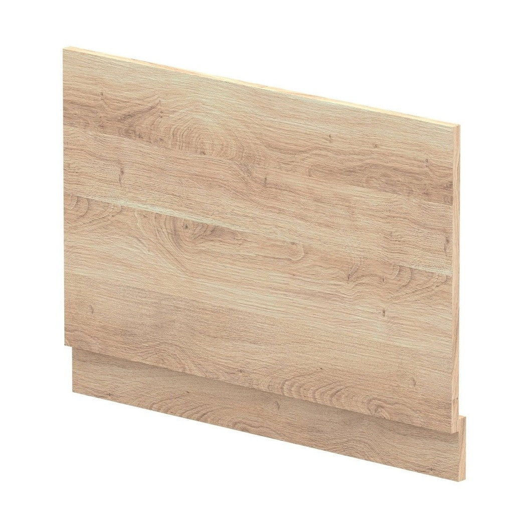 Nuie Bath Panels 800mm Bath End Panel Contemporary Bleached Oak MFC Textured Woodgrain 560x780x36mm - JJ Building Materials