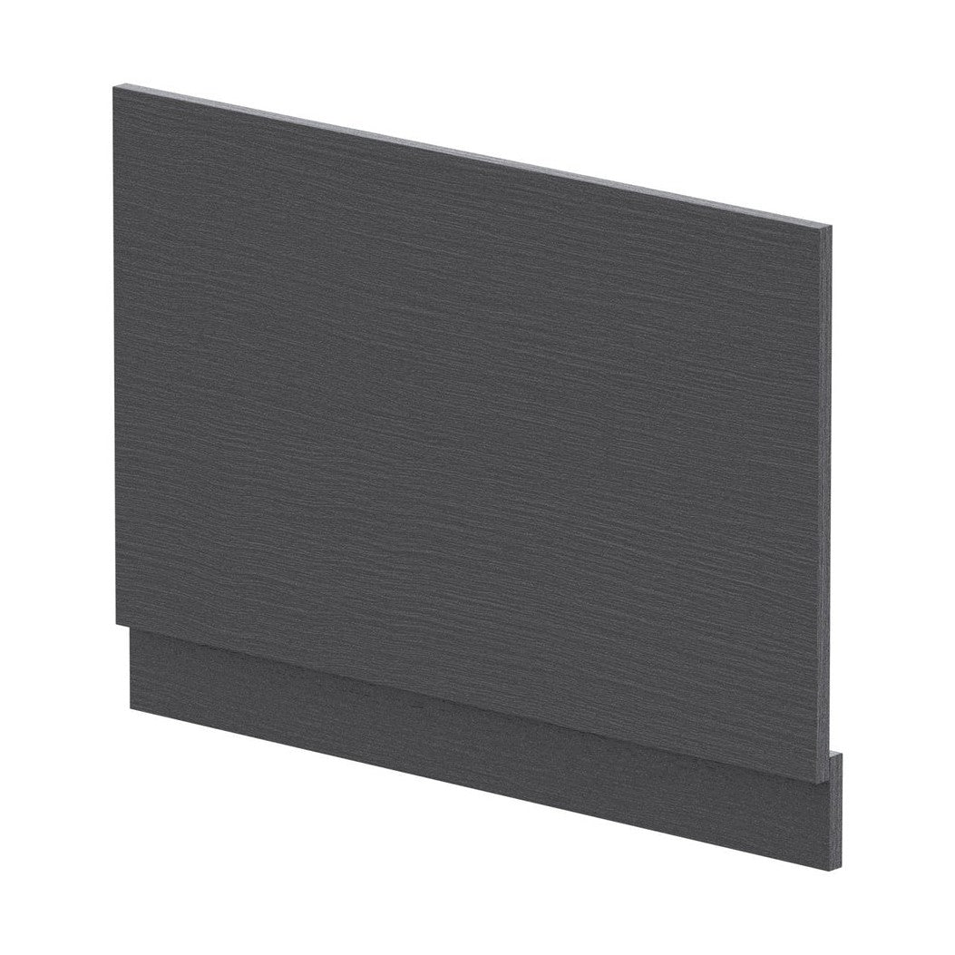 Nuie Bath Panels 800mm Bath End Panel Contemporary Graphite Grey Woodgrain MFC Textured Woodgrain 560x780x36mm - JJ Building Materials