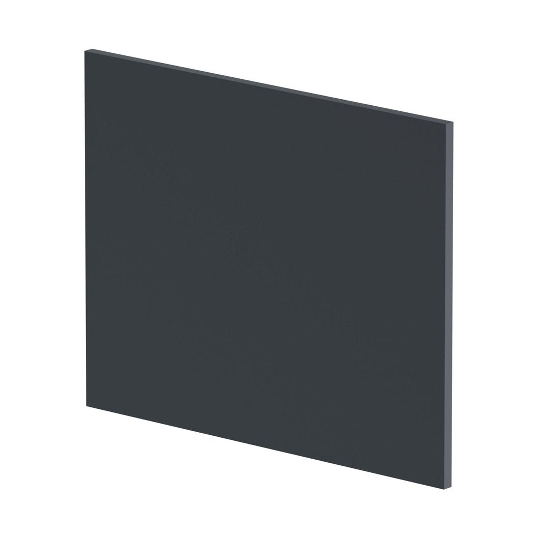 Nuie Bath Panels Shower Bath End Panel (700mm) Contemporary Soft Black MDF Painted Matt 540x680x18mm - JJ Building Materials