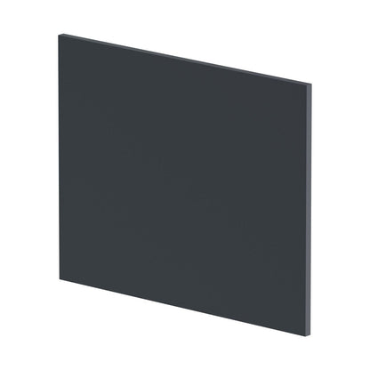 Nuie Bath Panels Shower Bath End Panel (700mm) Contemporary Soft Black MDF Painted Matt 540x680x18mm - JJ Building Materials