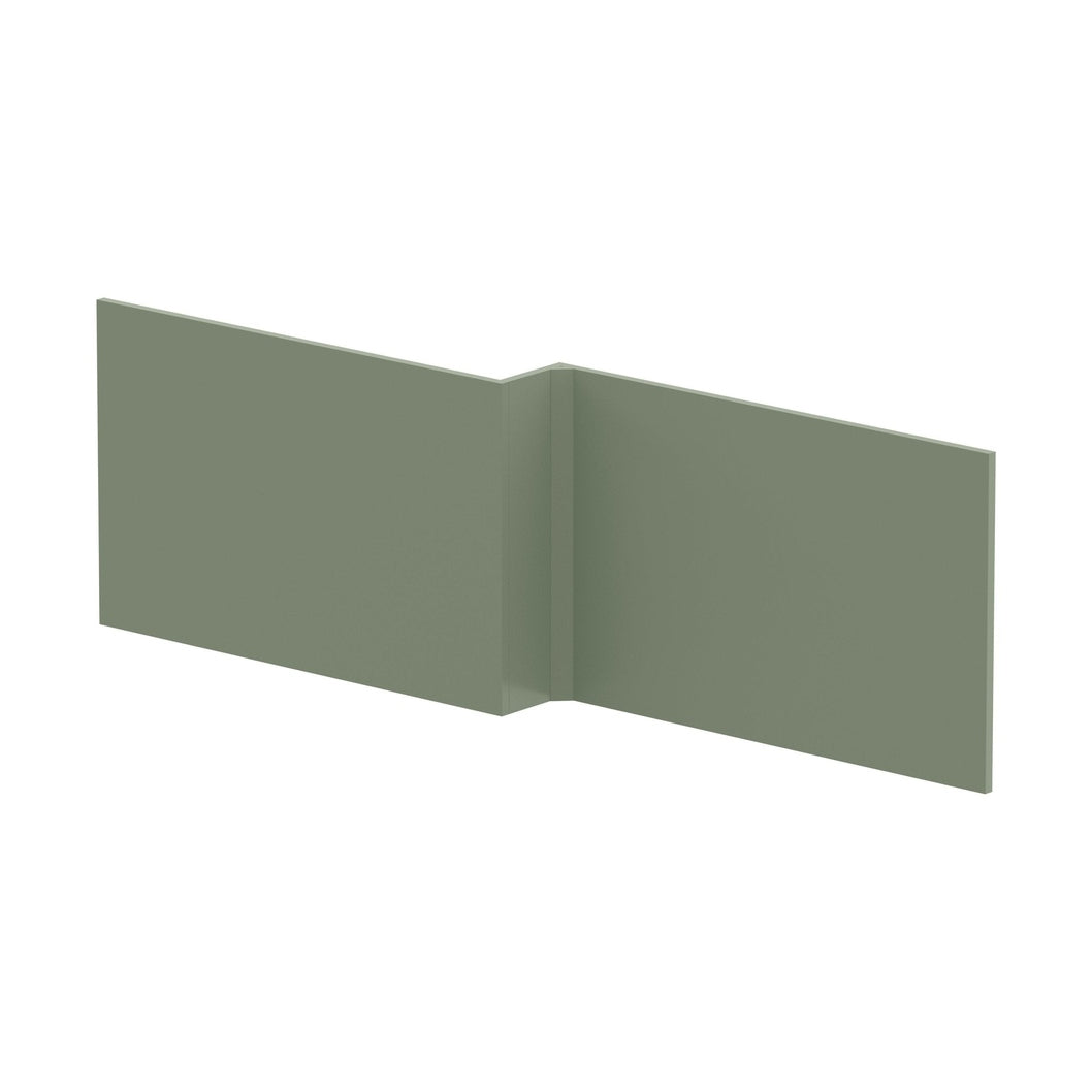 Nuie Bath Panels Shower Bath Front Panel (1700mm) Contemporary Satin Green MDF Painted Matt 540x1698x163mm - JJ Building Materials