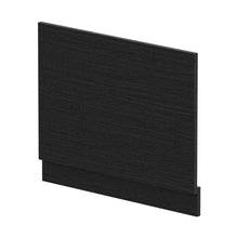 Nuie Bath Panels Straight End Panel & Plinth (700mm) Contemporary Charcoal Black MFC Textured Woodgrain 560x680x36mm - JJ Building Materials