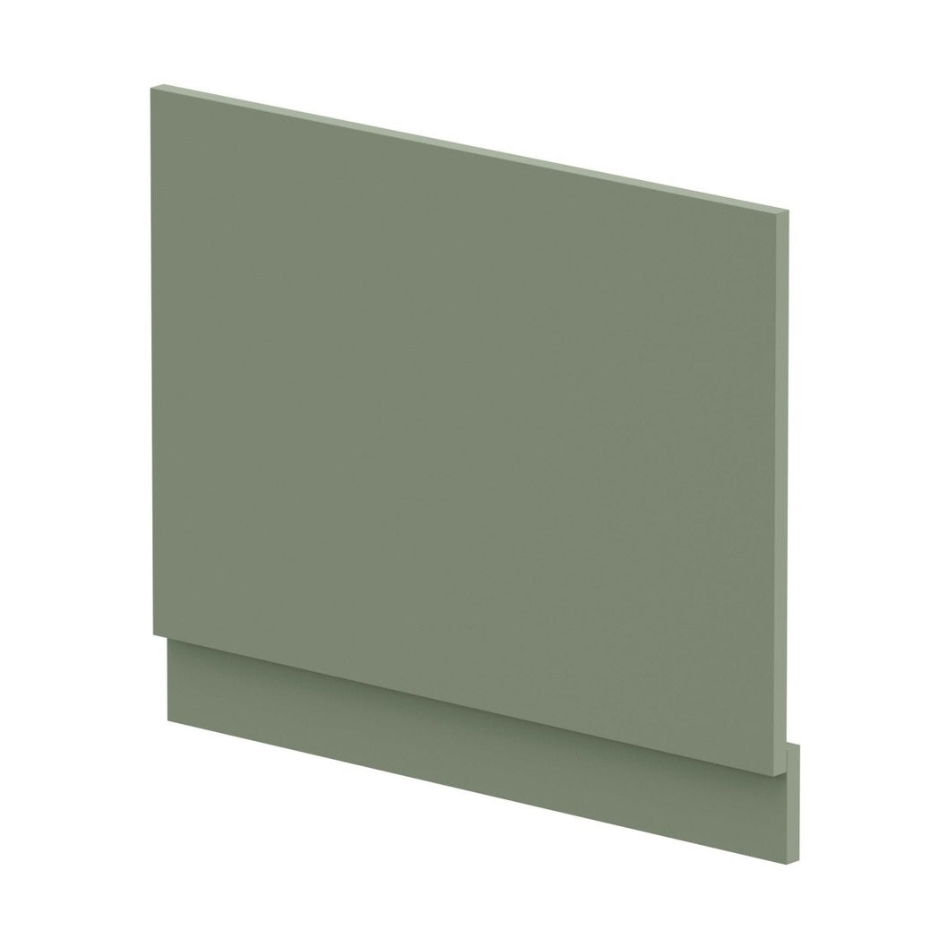 Nuie Bath Panels Straight End Panel & Plinth (700mm) Contemporary Satin Green MDF Painted Matt 560x680x36mm - JJ Building Materials
