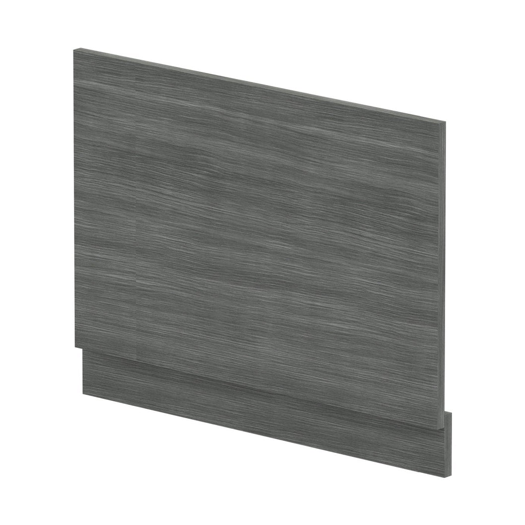 Nuie Bath Panels Straight End Panel & Plinth (750mm) Contemporary Anthracite Woodgrain MFC Textured Woodgrain 560x730x36mm - JJ Building Materials