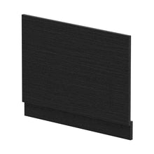 Nuie Bath Panels Straight End Panel & Plinth (750mm) Contemporary Charcoal Black MFC Textured Woodgrain 560x730x36mm - JJ Building Materials